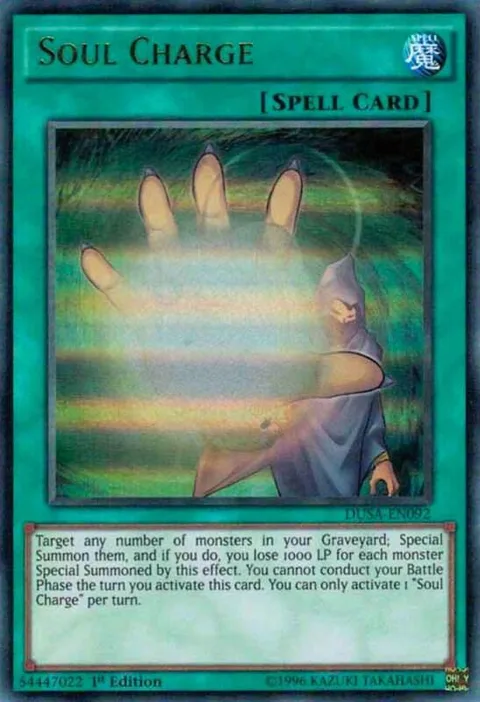 Soul Charge DUSA-EN092 Yu-Gi-Oh card from Duelist Saga