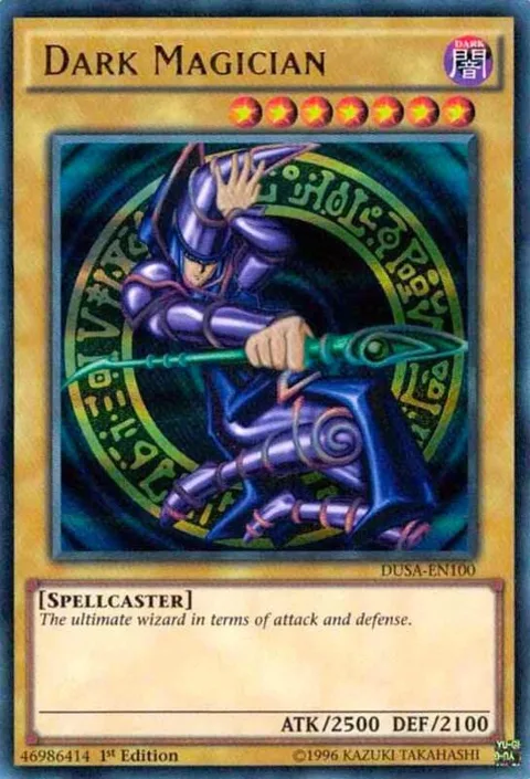 Dark Magician DUSA-EN100 Yu-Gi-Oh card from Duelist Saga