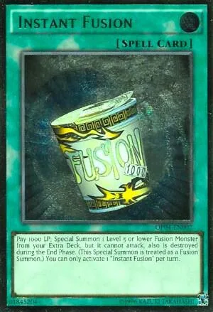 Instant Fusion Ultimate Rare OP04-EN002 Yu-Gi-Oh card from OTS Tournament Pack 4
