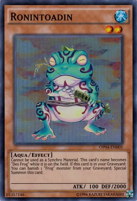 Ronintoadin OP04-EN005 Yu-Gi-Oh card from OTS Tournament Pack 4