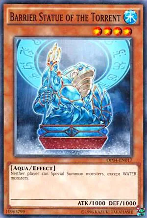 Barrier Statue of the Torrent OP04-EN017 Yu-Gi-Oh card from OTS Tournament Pack 4