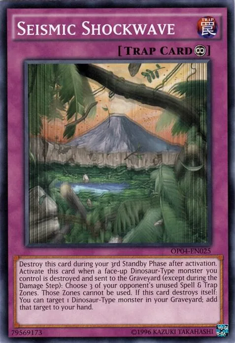 Seismic Shockwave OP04-EN025 Yu-Gi-Oh card from OTS Tournament Pack 4