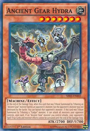 Ancient Gear Hydra SR03-EN002 Unlimited Yu-Gi-Oh card from Structure Deck: Machine Reactor