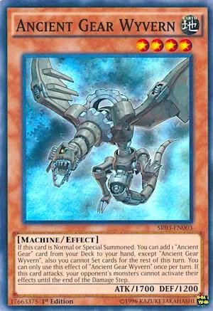 Ancient Gear Wyvern SR03-EN003 1st Edition Yu-Gi-Oh card from Structure Deck: Machine Reactor