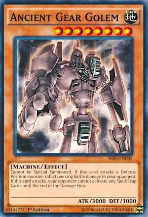 Ancient Gear Golem SR03-EN005 Yu-Gi-Oh card from Structure Deck: Machine Reactor