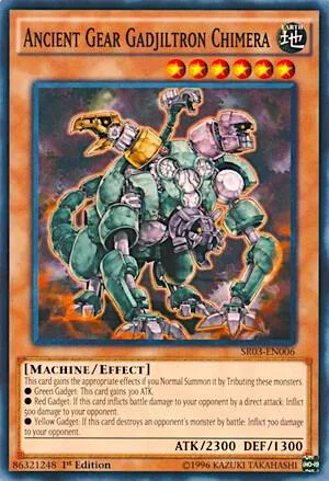 Ancient Gear Gadjiltron Chimera SR03-EN006 Yu-Gi-Oh card from Structure Deck: Machine Reactor