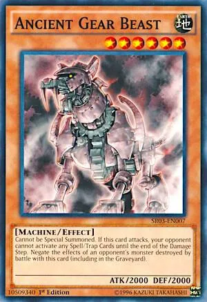 Ancient Gear Beast SR03-EN007 Yu-Gi-Oh card from Structure Deck: Machine Reactor
