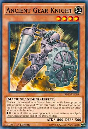 Ancient Gear Knight SR03-EN009 Yu-Gi-Oh card from Structure Deck: Machine Reactor
