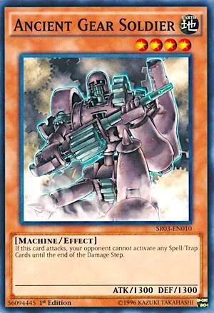 Ancient Gear Soldier SR03-EN010 Yu-Gi-Oh card from Structure Deck: Machine Reactor