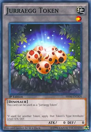 Token: Jurraegg SR04-ENTKN Yu-Gi-Oh card from Structure Deck: Dinosmasher's Fury