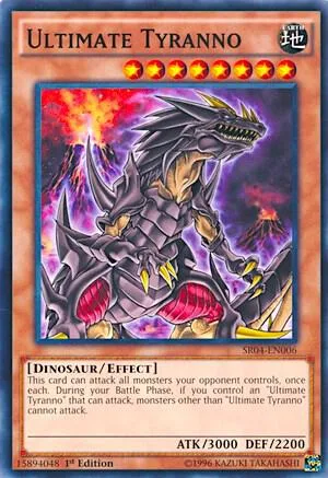 Ultimate Tyranno SR04-EN006 Yu-Gi-Oh card from Structure Deck: Dinosmasher's Fury