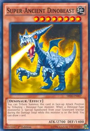 Super-Ancient Dinobeast SR04-EN007 Yu-Gi-Oh card from Structure Deck: Dinosmasher's Fury