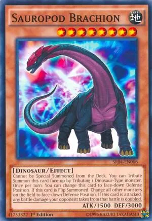 Sauropod Brachion SR04-EN008 Yu-Gi-Oh card from Structure Deck: Dinosmasher's Fury