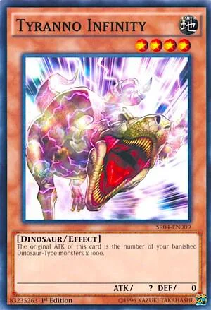 Tyranno Infinity SR04-EN009 Yu-Gi-Oh card from Structure Deck: Dinosmasher's Fury