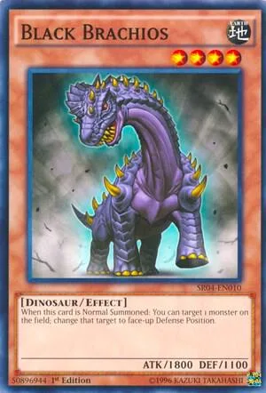 Black Brachios SR04-EN010 Yu-Gi-Oh card from Structure Deck: Dinosmasher's Fury