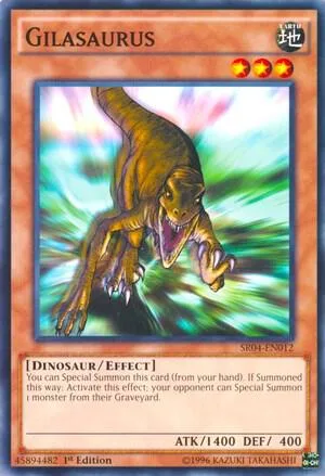 Gilasaurus SR04-EN012 Yu-Gi-Oh card from Structure Deck: Dinosmasher's Fury