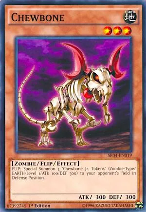 Chewbone SR04-EN019 Yu-Gi-Oh card from Structure Deck: Dinosmasher's Fury