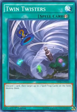 Twin Twisters SR04-EN024 Yu-Gi-Oh card from Structure Deck: Dinosmasher's Fury