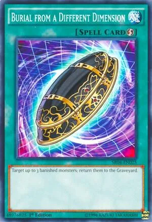 Burial from a Different Dimension SR04-EN025 Yu-Gi-Oh card from Structure Deck: Dinosmasher's Fury