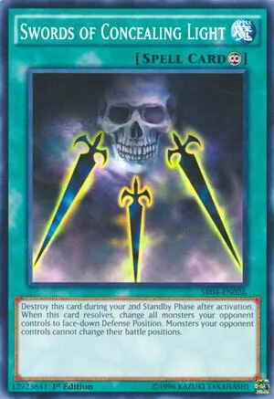 Swords of Concealing Light SR04-EN026 Yu-Gi-Oh card from Structure Deck: Dinosmasher's Fury