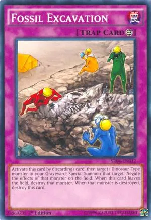 Fossil Excavation SR04-EN032 Yu-Gi-Oh card from Structure Deck: Dinosmasher's Fury