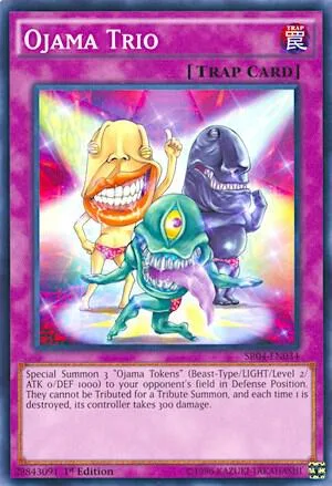 Ojama Trio SR04-EN034 1st Edition Yu-Gi-Oh card from Structure Deck: Dinosmasher's Fury