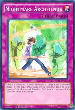 Nightmare Archfiends SR04-EN035 Yu-Gi-Oh card from Structure Deck: Dinosmasher's Fury