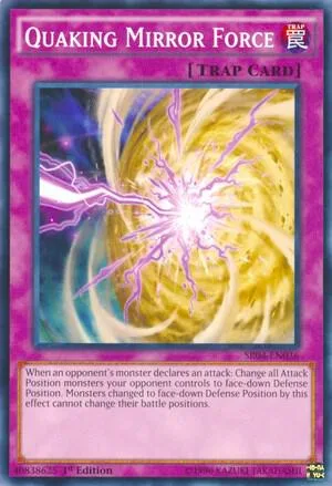 Quaking Mirror Force SR04-EN036 1st Edition Yu-Gi-Oh card from Structure Deck: Dinosmasher's Fury
