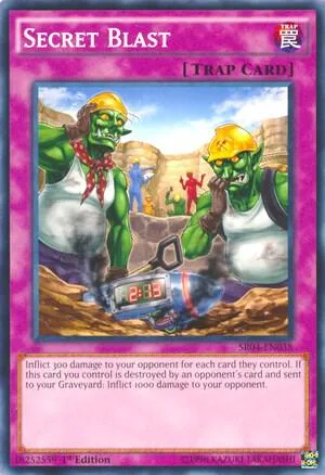 Secret Blast SR04-EN038 Yu-Gi-Oh card from Structure Deck: Dinosmasher's Fury