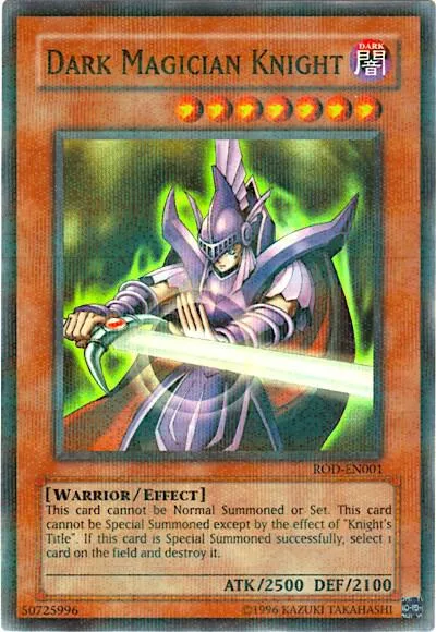 Dark Magician Knight Reshef of Destruction Super Rare ROD-EN001 Yu-Gi-Oh card from Yu-Gi-Oh! Video Game Promotional Cards