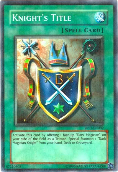 Knight's Title Reshef of Destruction Super Rare ROD-EN002 Yu-Gi-Oh card from Yu-Gi-Oh! Video Game Promotional Cards