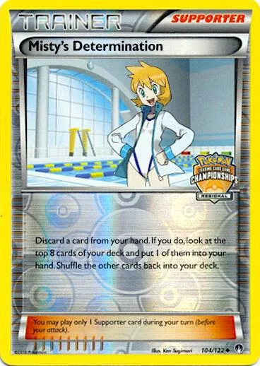 Misty's Determination - 104/122 Regional Championships #104/122 Reverse Holofoil Pokémon card from League & Championship Cards