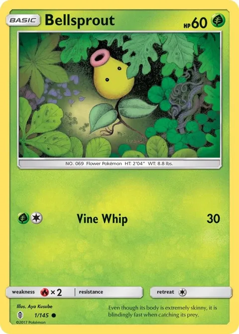 Bellsprout #1/145 Pokémon card from SM - Guardians Rising