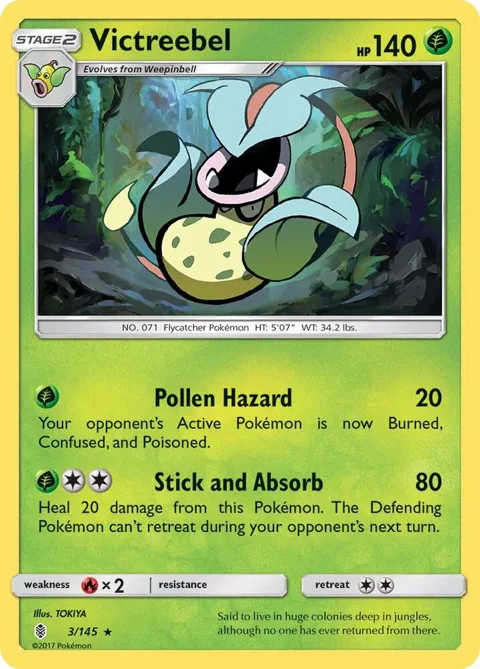 Victreebel #3/145 Pokémon card from SM - Guardians Rising