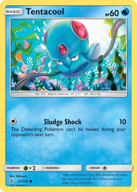 Tentacool #23/145 Pokémon card from SM - Guardians Rising