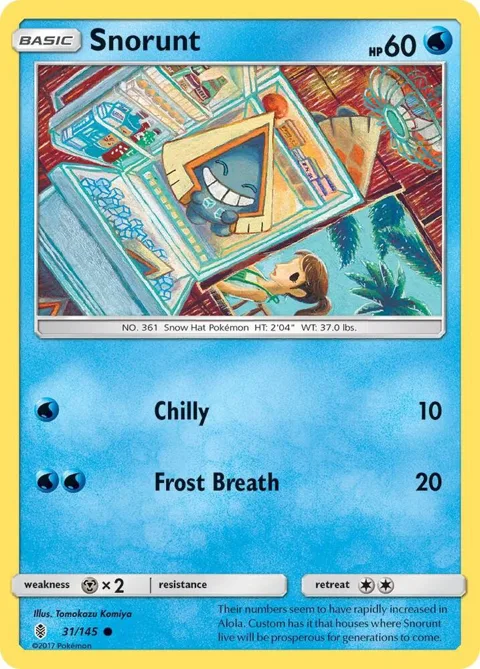Snorunt #31/145 Pokémon card from SM - Guardians Rising