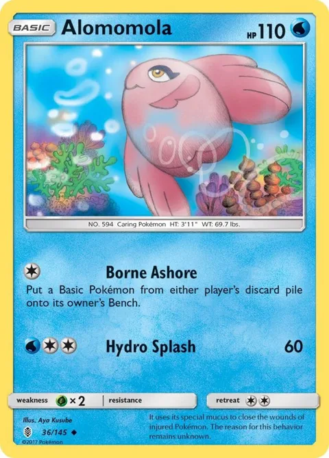 Alomomola #36/145 Pokémon card from SM - Guardians Rising