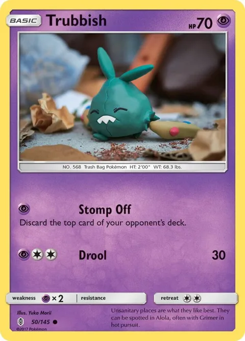 Trubbish #50/145 Pokémon card from SM - Guardians Rising
