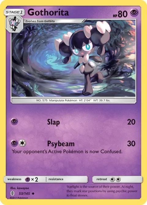 Gothorita #53/145 Pokémon card from SM - Guardians Rising