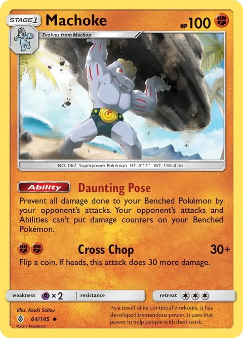 Machoke #64/145 Pokémon card from SM - Guardians Rising