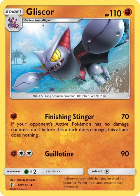 Gliscor #68/145 Pokémon card from SM - Guardians Rising