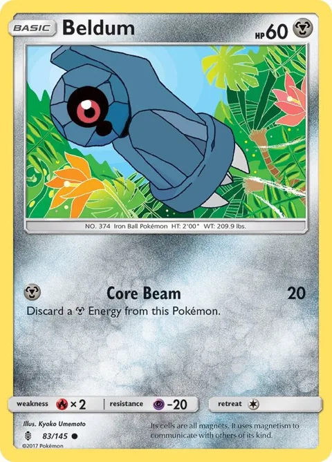 Beldum #83/145 Pokémon card from SM - Guardians Rising