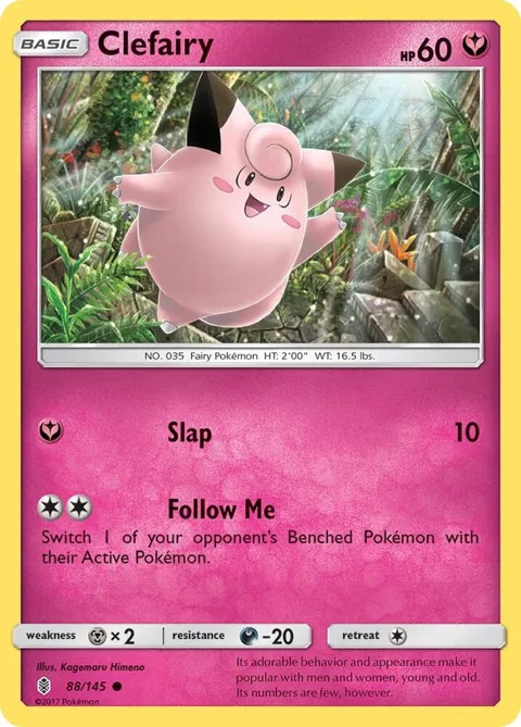 Clefairy #88/145 Reverse Holofoil Pokémon card from SM - Guardians Rising