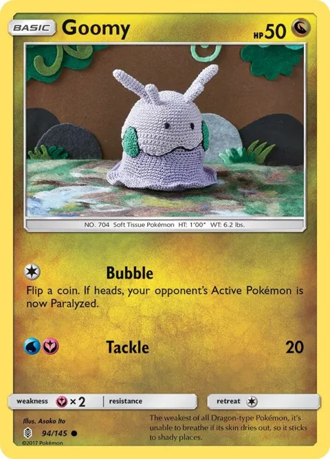 Goomy #94/145 Reverse Holofoil Pokémon card from SM - Guardians Rising