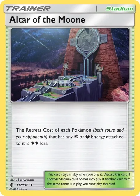 Altar of the Moone #117/145 Pokémon card from SM - Guardians Rising