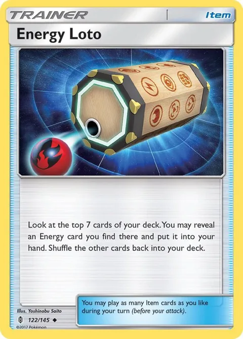 Energy Loto #122/145 Reverse Holofoil Pokémon card from SM - Guardians Rising
