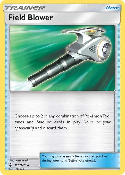 Field Blower #125/145 Reverse Holofoil Pokémon card from SM - Guardians Rising