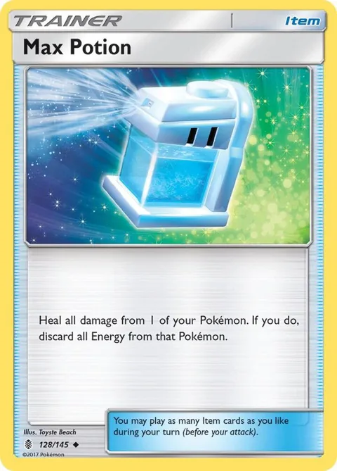 Max Potion #128/145 Reverse Holofoil Pokémon card from SM - Guardians Rising