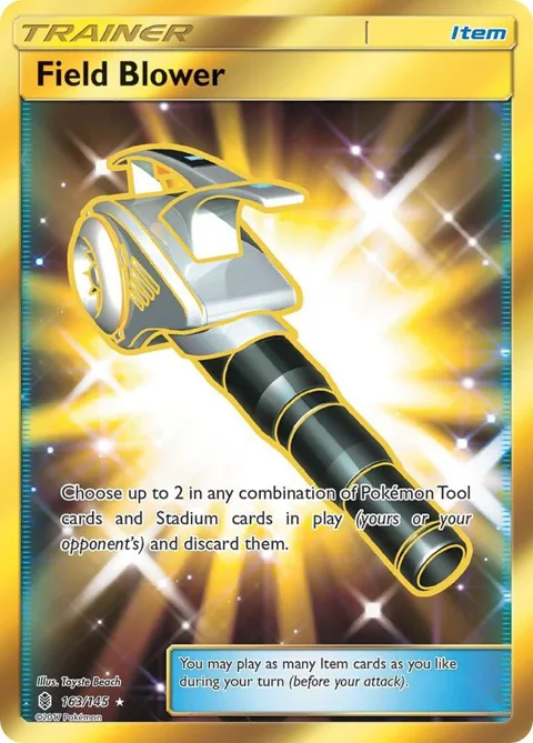 Field Blower Secret Rare #163/145 Holofoil Pokémon card from SM - Guardians Rising