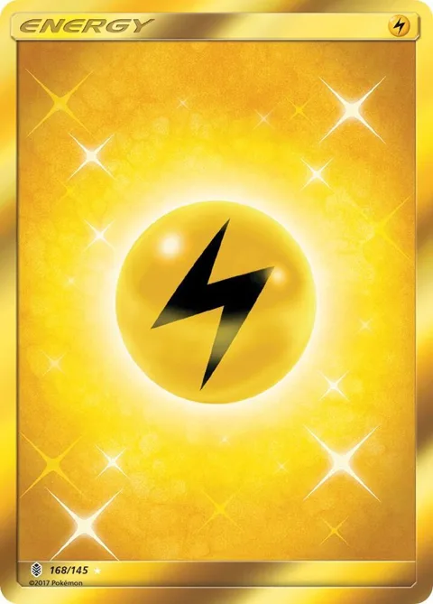 Lightning Energy Secret Rare #168/145 Holofoil Pokémon card from SM - Guardians Rising